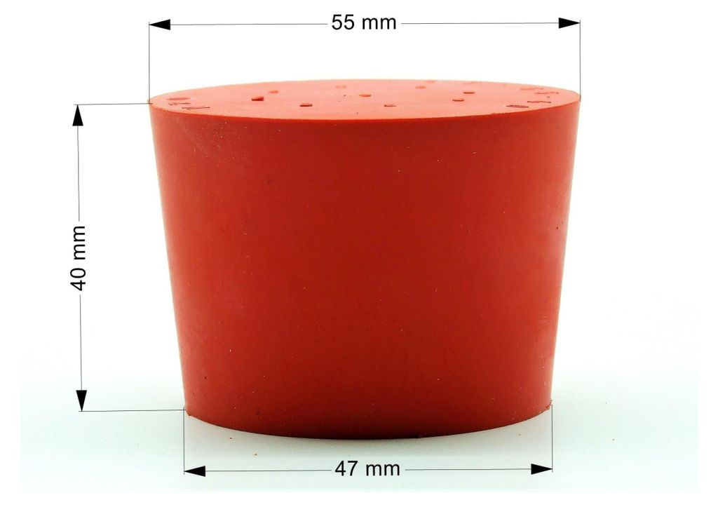 Gummistopfen Rot 55/47mm Produktbild 