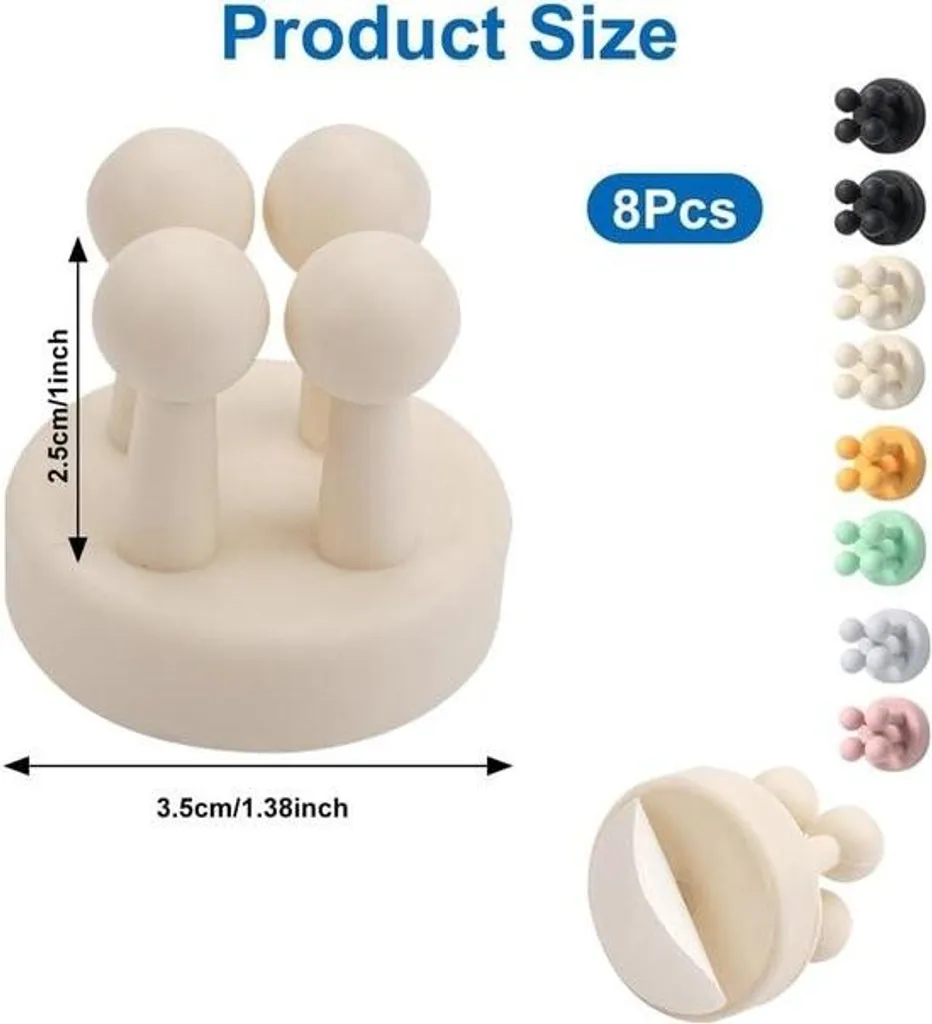 Crochet multifonction en silicone étanche pour brosse à dents - 8 pièces