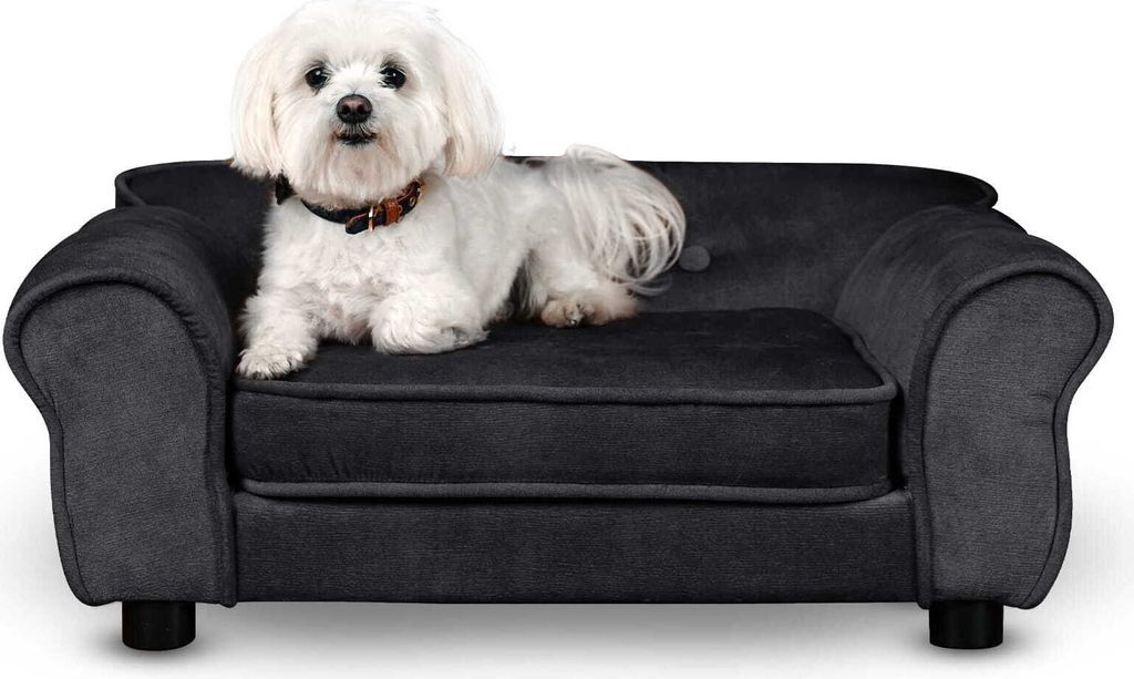 Hunde Bett, Katzen Bett schwarz - Sofa für Hund, mit Produktbild 