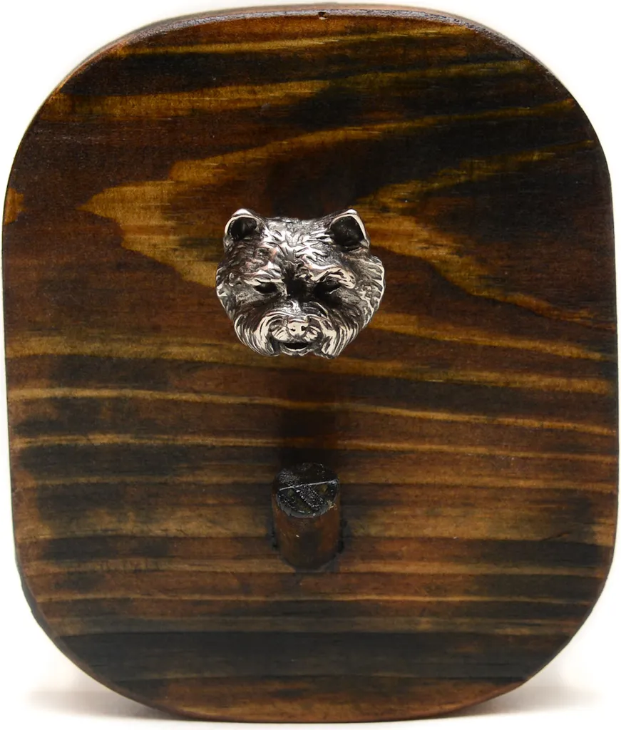 Regalo Westie: Portaguinzaglio Art-Dog in Legno e Bassorilievo