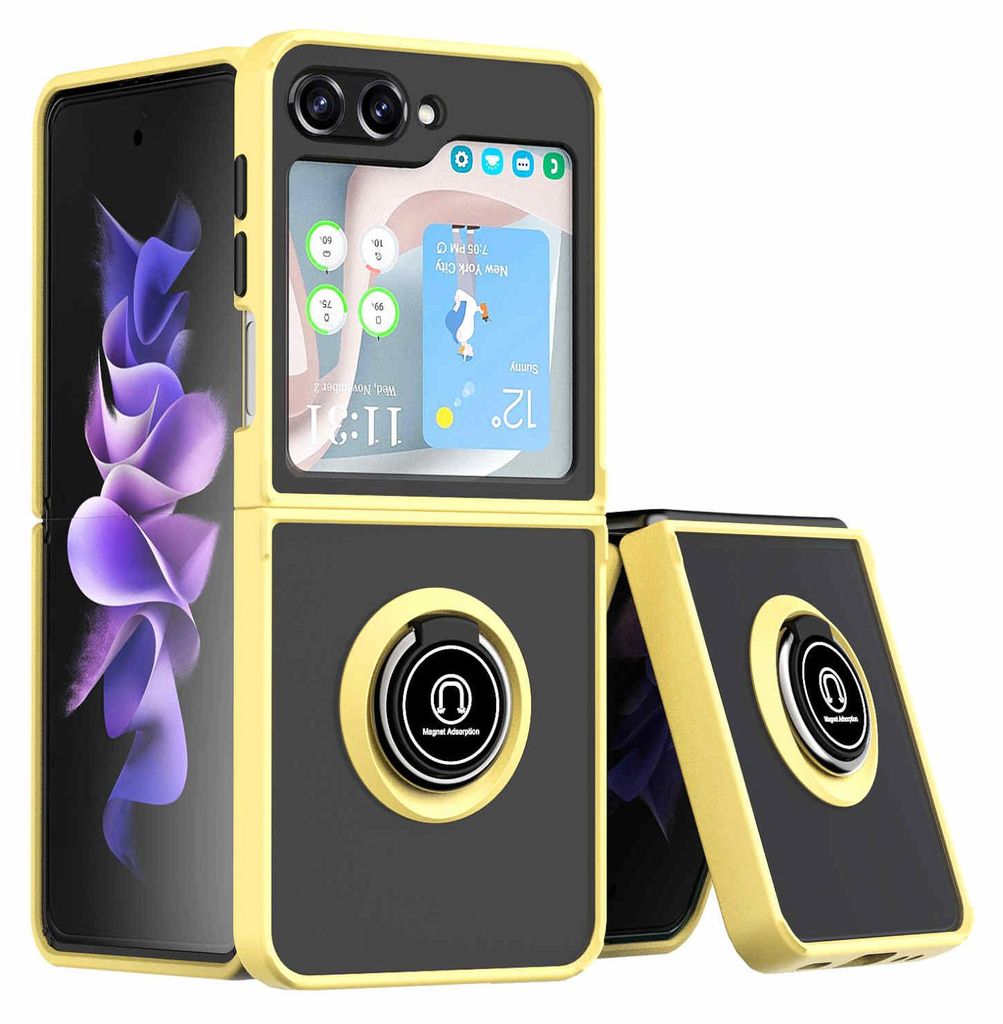 Per Samsung Galaxy Z Flip5 5G TPU / PC Design Ring Magnet Immagine del prodotto 