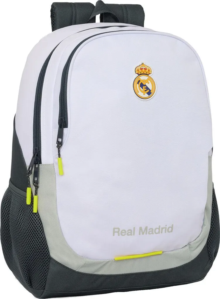 Sac à dos scolaire Real Madrid C.F. - Cartable blanc grand format
