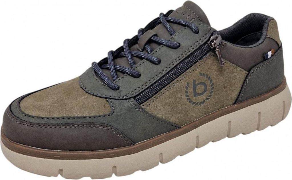Bugatti Summun Herrenschuhe sportlicher Schnürer Grau Freizeit, Schuhgröße:44 EU