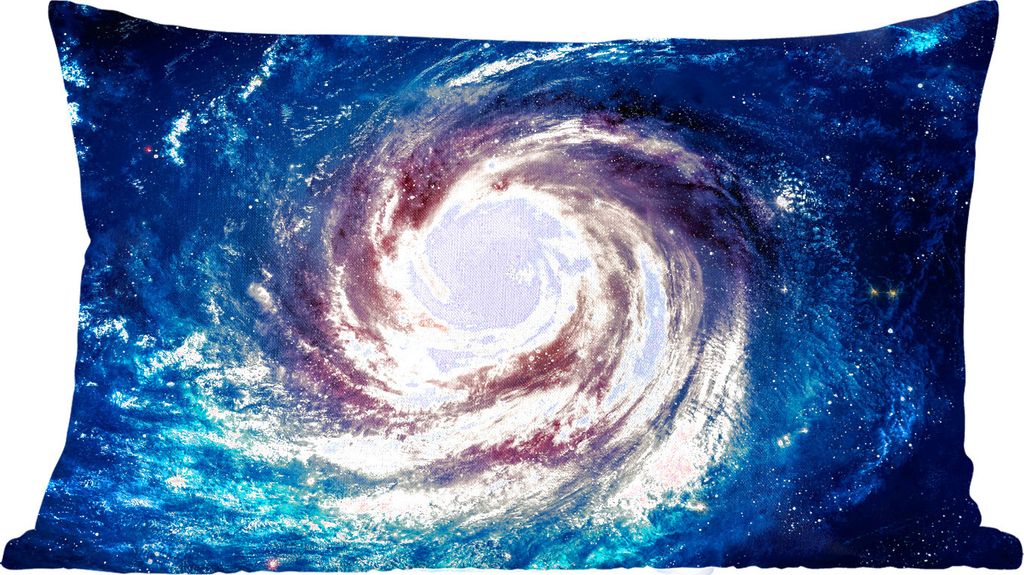 MuchoWow Zierkissen Sofakissen Wohnzimmer Dekokissen 50x30 cm Weltraum - Sterne - Blau - Wohnzimmerdekoration - Polster mit Photo
