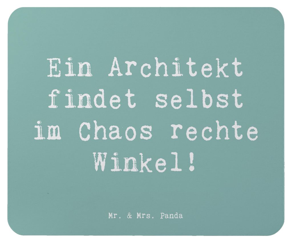 Mr. & Mrs. Panda Mauspad Spruch Architekt Chaos - Meeresbrise - Geschenk, Hingabe, Mousepad, Proportionen, kreative Geschenke, Mouse Pad, Architekt...