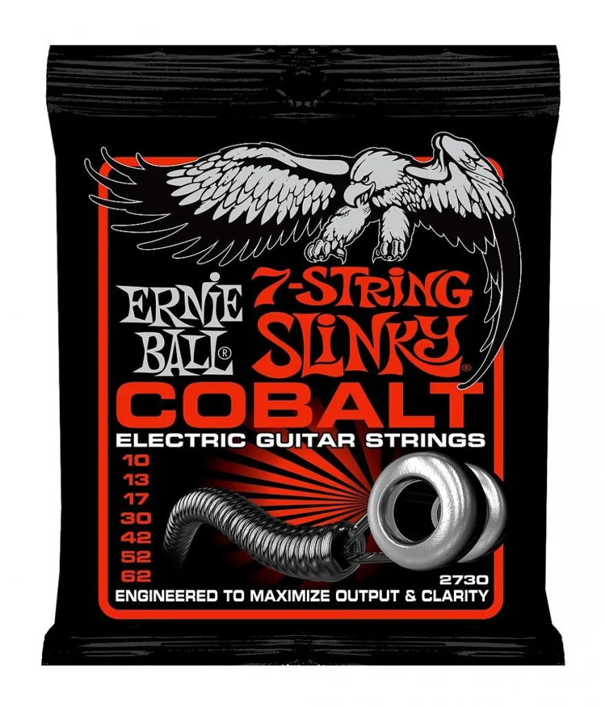 Fini les basses sourdes sur 7 cordes : Ernie Ball Cobalt Slinky 10-62