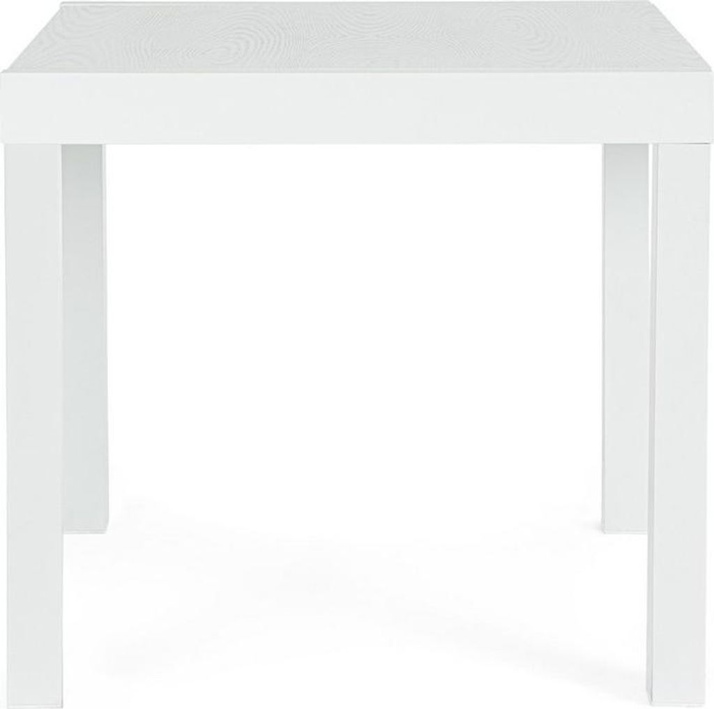 Ausziehbarer Tisch Cliv 80/160 x 80 x 75 cm Aluminium Weiß