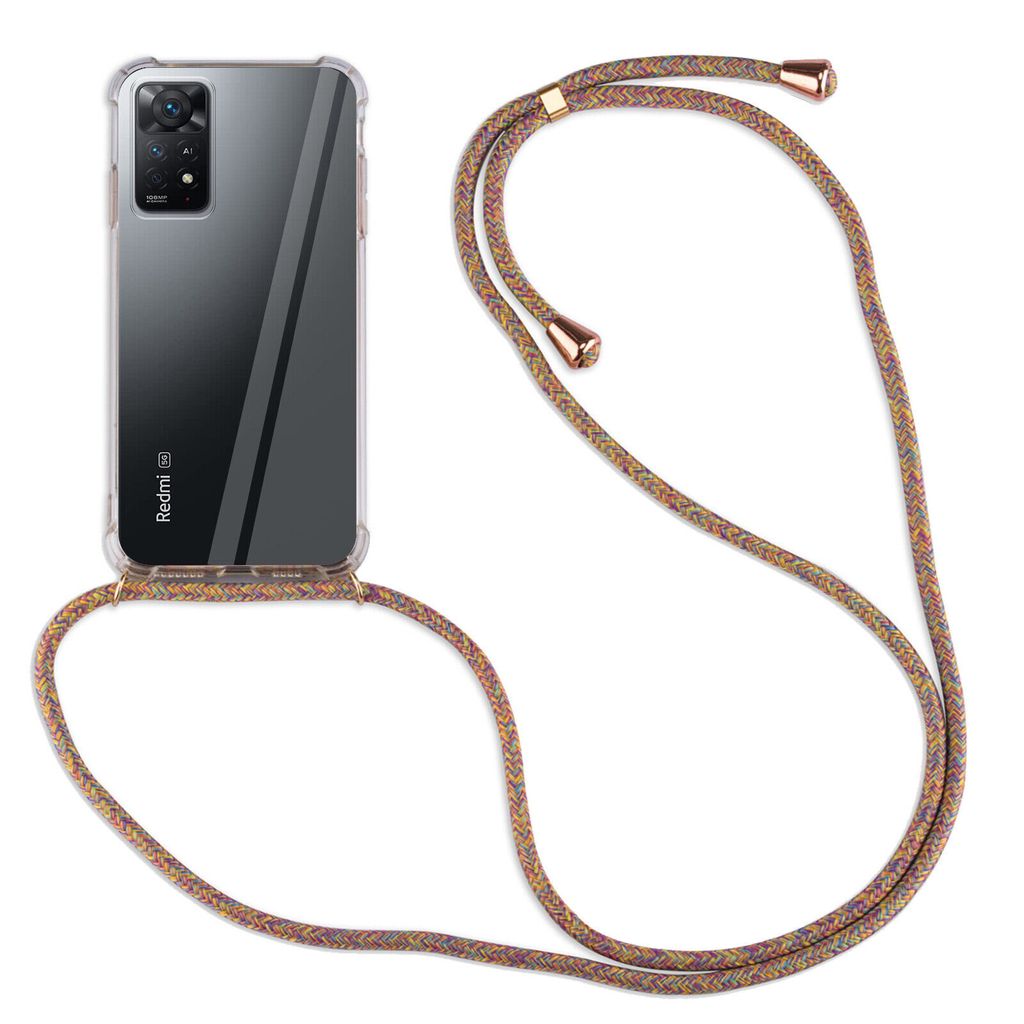 betterfon Handykette für Xiaomi Redmi Note 11 Pro 4G/5G Handyhülle mit Band Rainbow
