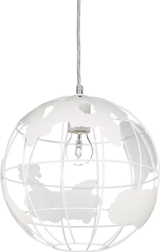 Lampe suspendue boule en verre dépoli avec douille E27 pour éclairage doux