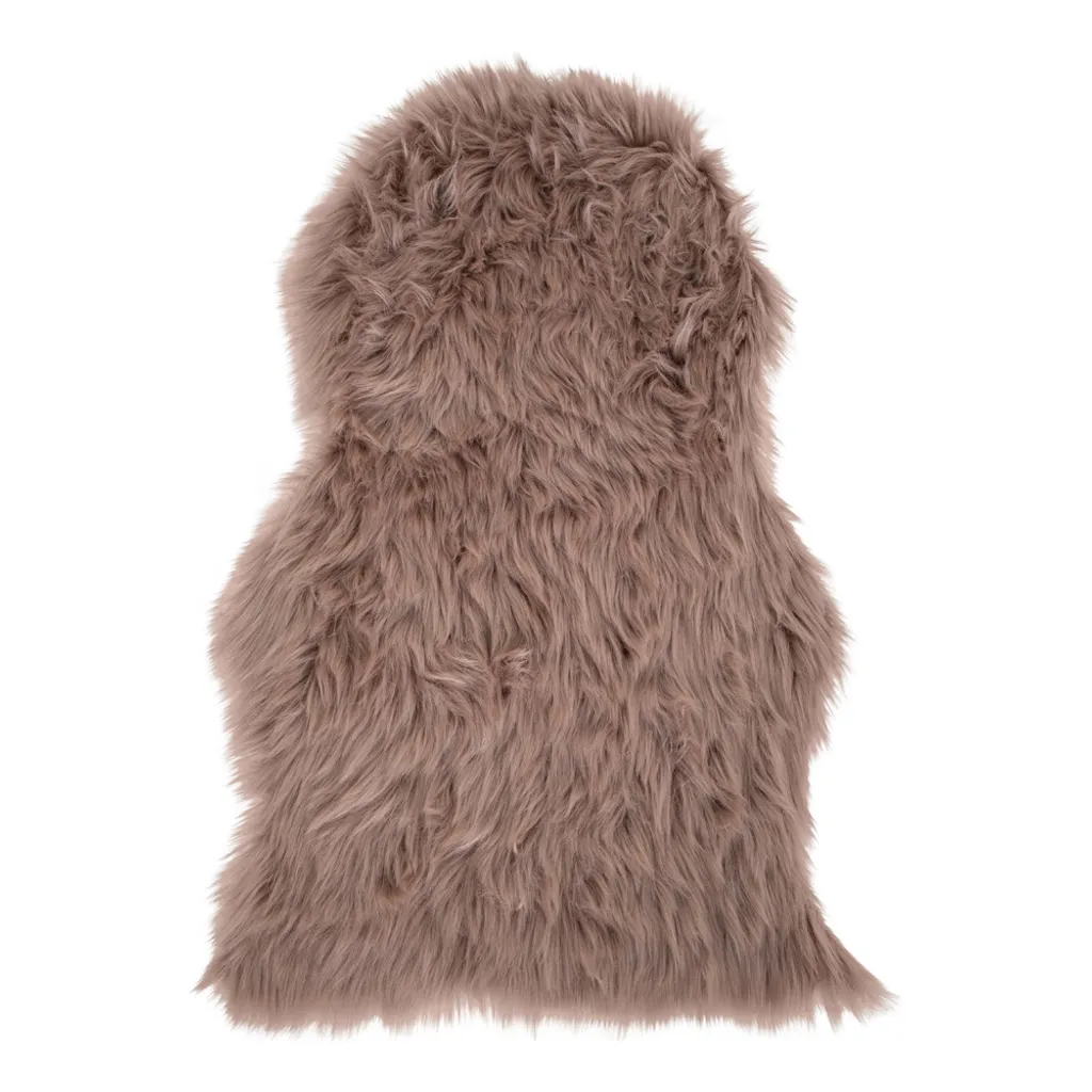 Descente de lit fausse fourrure Laila 50x85 cm coloris champignon