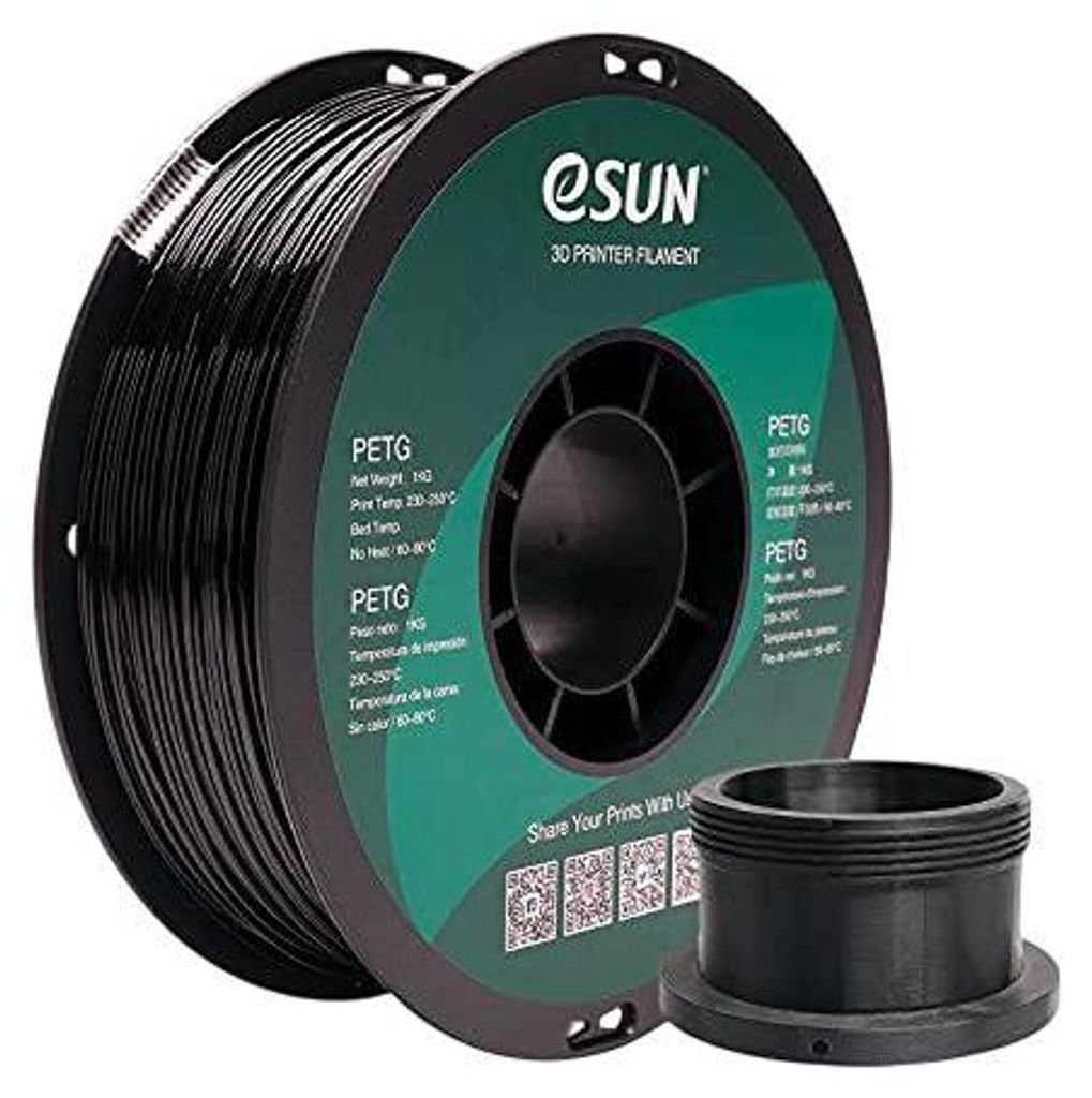 eSUN PETG Filament Spule 1kg 1.75mm schwarz Produktbild 