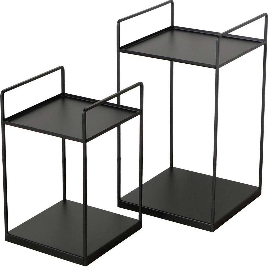 Schwarze Loft Kaffeetische COMO, 2er-Set