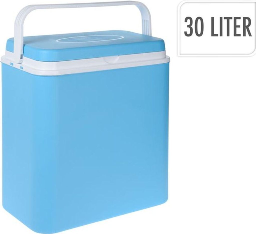 Kühlbox 30 l blau mit isolierendem Deckel, robusten Wänden, Produktbild 