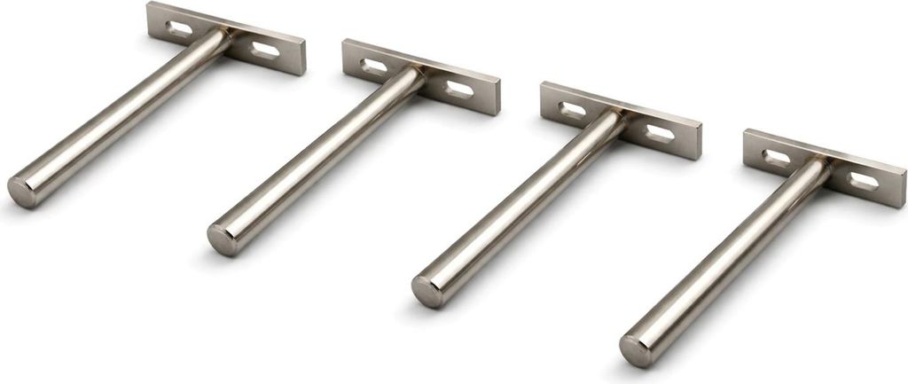 HOOZ Tablarträger Unsichtbar 10mm – Schwerlast Regalhalter bis 30kg pro Paar – Verdeckt für Wand- & Bücherregale – für Wandmontage, 100mm...