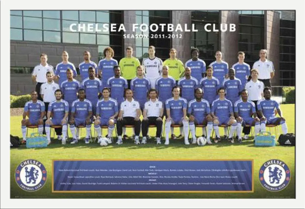 Poster Chelsea 11/12 Protégé sous Cadre Amovible Shinsuke MDF Blanc