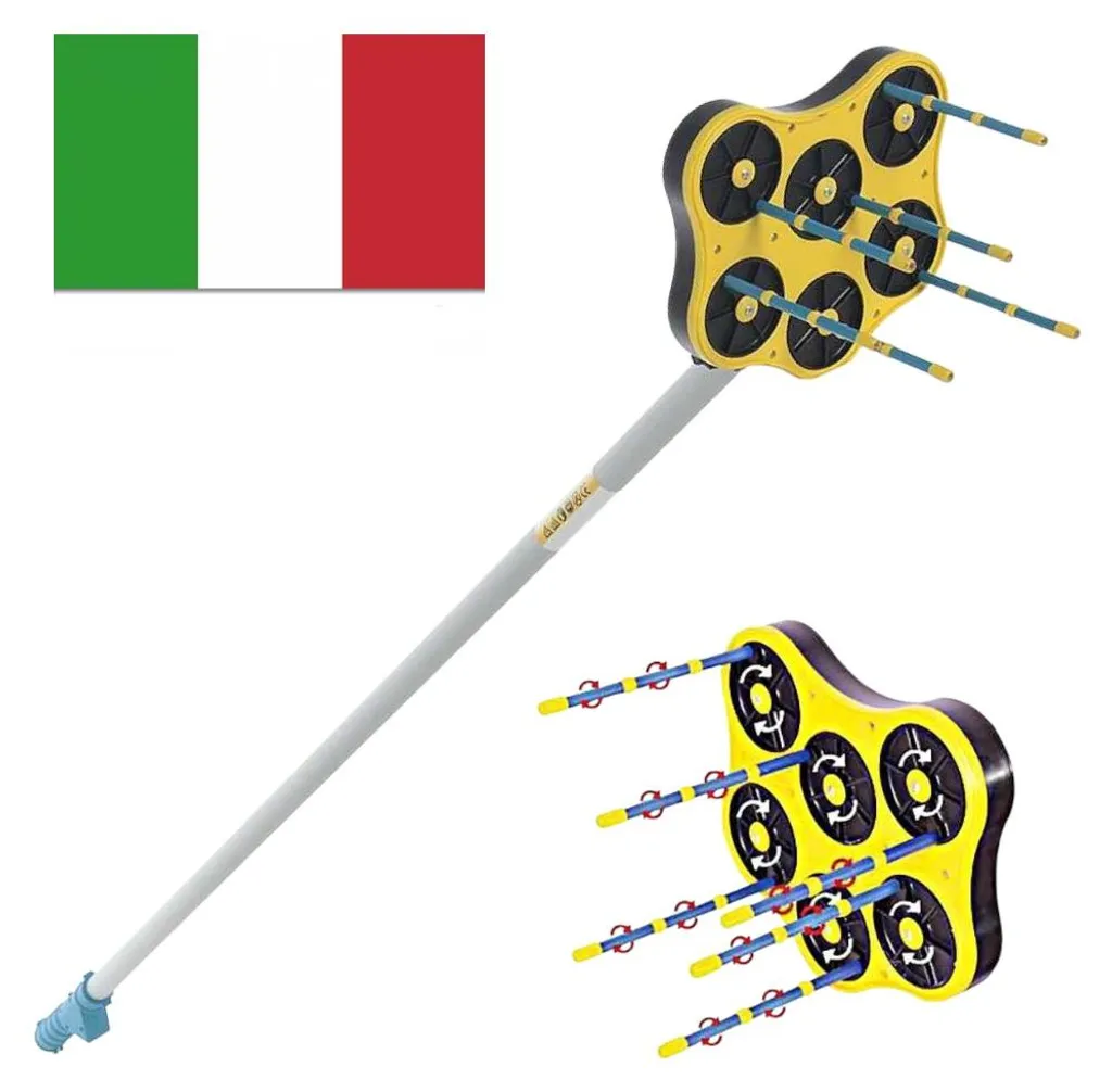 Peigne vibreur Ragnolive Light rotatif pour récolte olives avec perche 2,5m