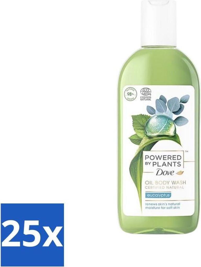 Dove Powered by Plants – Öl-Duschgel – Eukalyptus – 250 ml - Vorteilspack - 25 Stücke