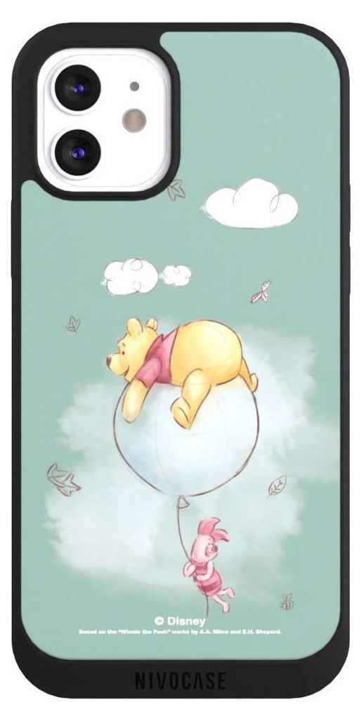 NIVOCASE Handyhülle für Apple iPhone 12 Hülle NIVOpure Case Schwarz Bär Disney Winnie Puuh