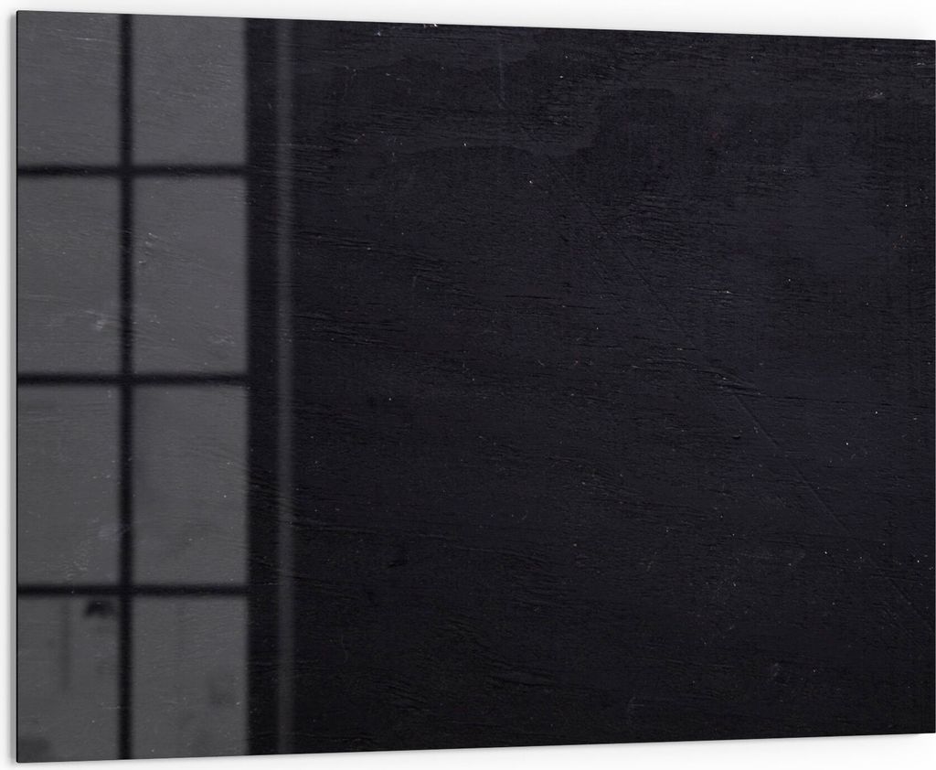 DEQORI Küchenrückwand Glas 80x60 cm 'Gerahmte Kreidetafel' Spritzschutz Bad Rückwand