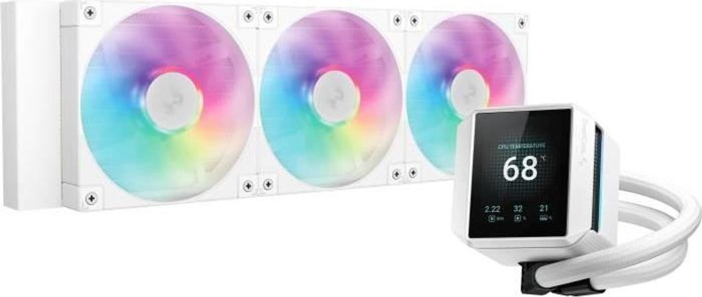 PC Wasserkühlung, DeepCool Mystique 360 WH ARGB, 12 cm Lüfter, Komplett Kit, RGB, Weiß