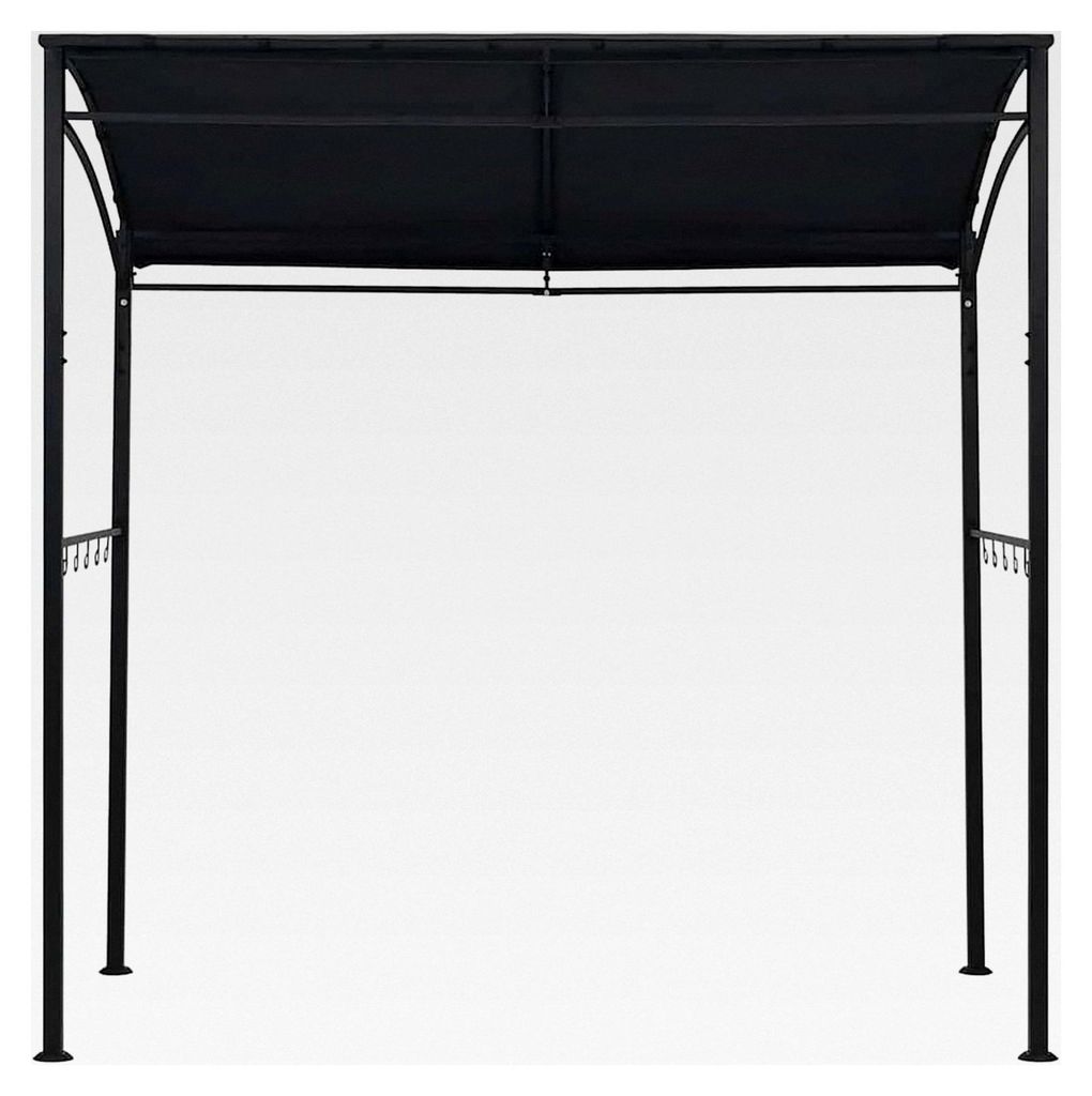 Stabiler Stahl-Grillpavillon Anthrazit | 10 Haken | Wetterfest | 215x150x220cm