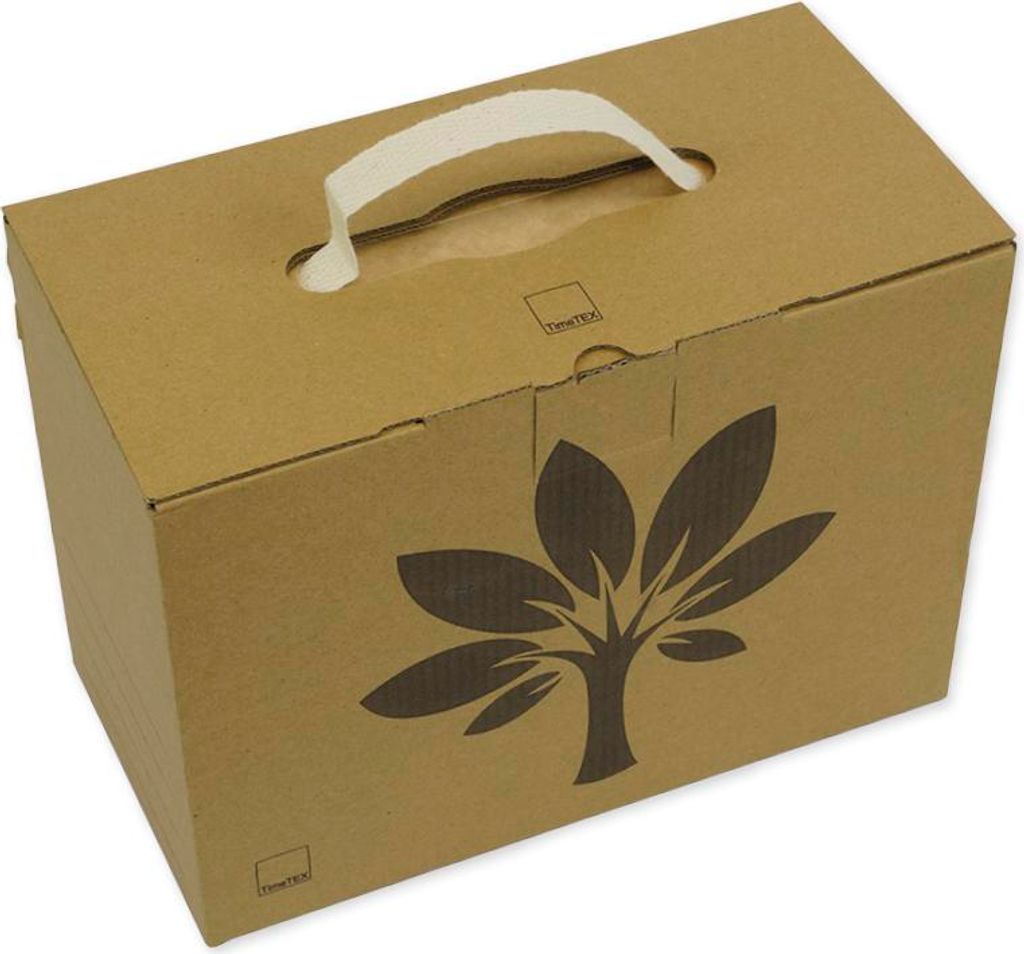 TimeTEX Natura-Kartei-Koffer A5, aus Pappe