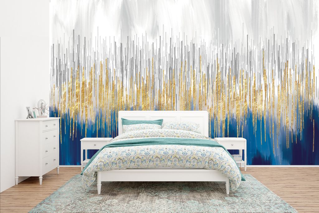 MuchoWow Fototapete für Wohnzimmer oder Schlafzimmer Wandtapete Vinyl Motivtapete Ölfarbe - Abstrakt - Malerei - 435x260 cm - Kinderzimmer