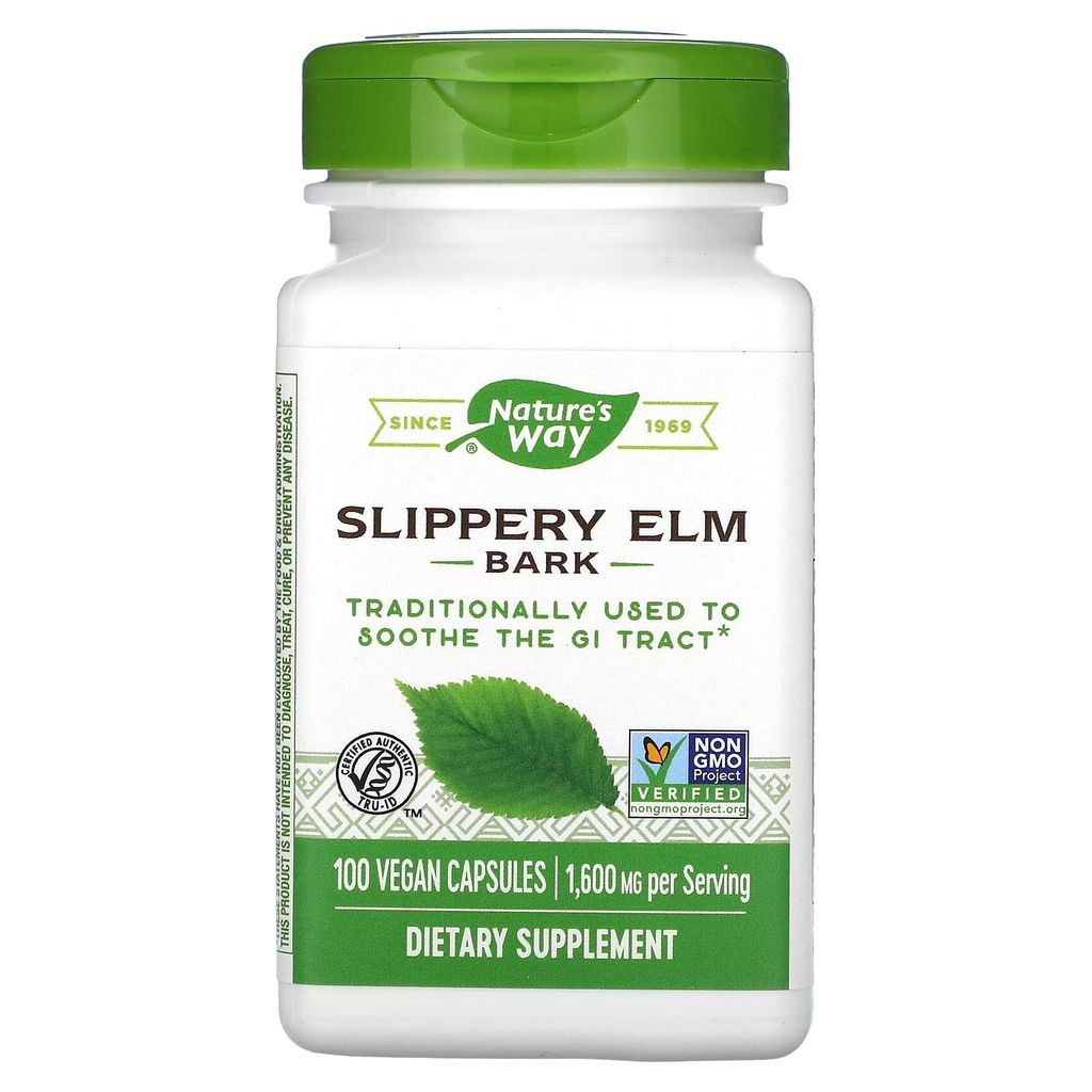 Nature's Way, Schlpfrige Ulmenrinde, 1.600 mg, 100 vegane Kapseln (400 mg pro Kapsel)