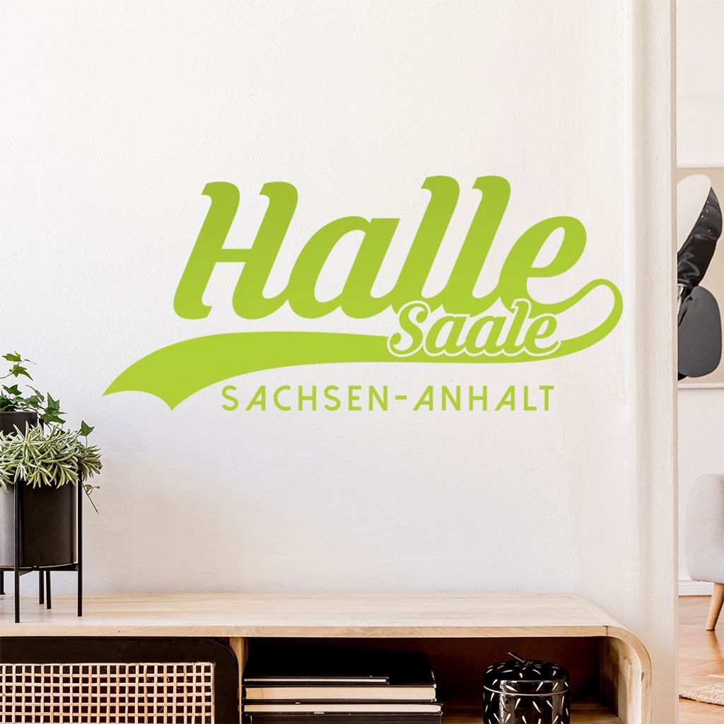 Halle Saale Sachsen-Anhalt Wandtattoo Wandaufkleber Wall Sticker - Dekoration, Küche, Wohnzimmer, Schlafzimmer, Badezimmer