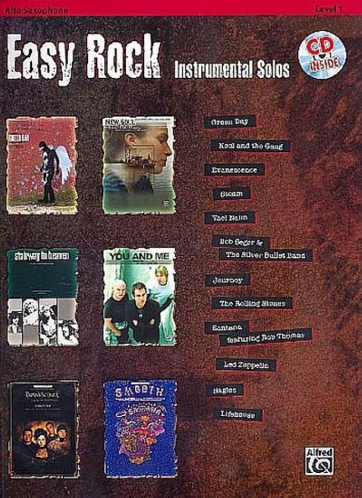 Easy Rock Instrumental Solos, Alt Sax, w. Audio-CD