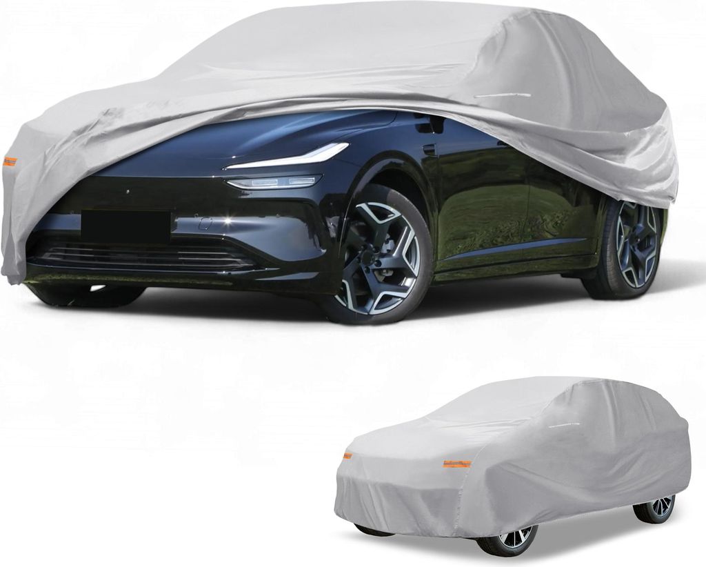 1 Stk. Universal Autoabdeckung Wasserdicht Alle Wetter Automotive Outdoor Vollständige Außenabdeckung Aluminiumfolie Baumwolle Silberton Passend ...