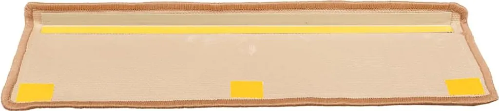 vidaXL Tapis d'escalier autoadhésif beige 15 pcs 65x25 cm - Lot complet