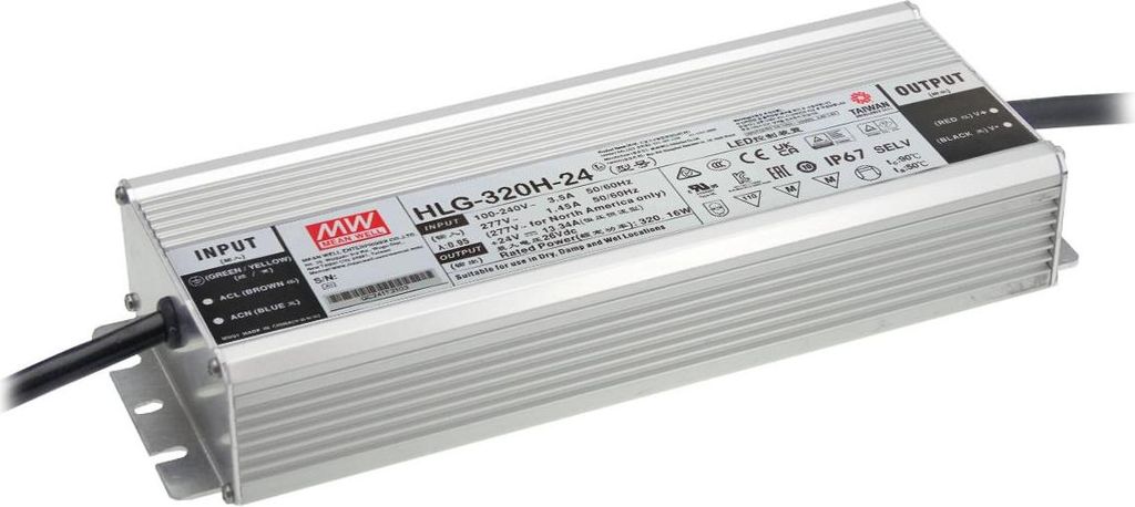 MEANWELL LED-Netzteil 320W / 24V IP67 (51405008) Produktbild 