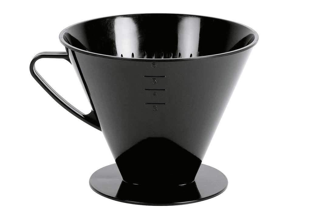 Kaffeehandfilter 1x6 mit 2 Lchern schwarz Produktbild 