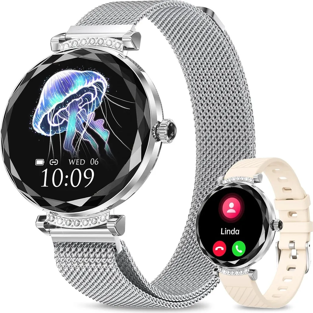 Regalo Donna: Smartwatch AMOLED 1.19" Chiamate e Salute IP68