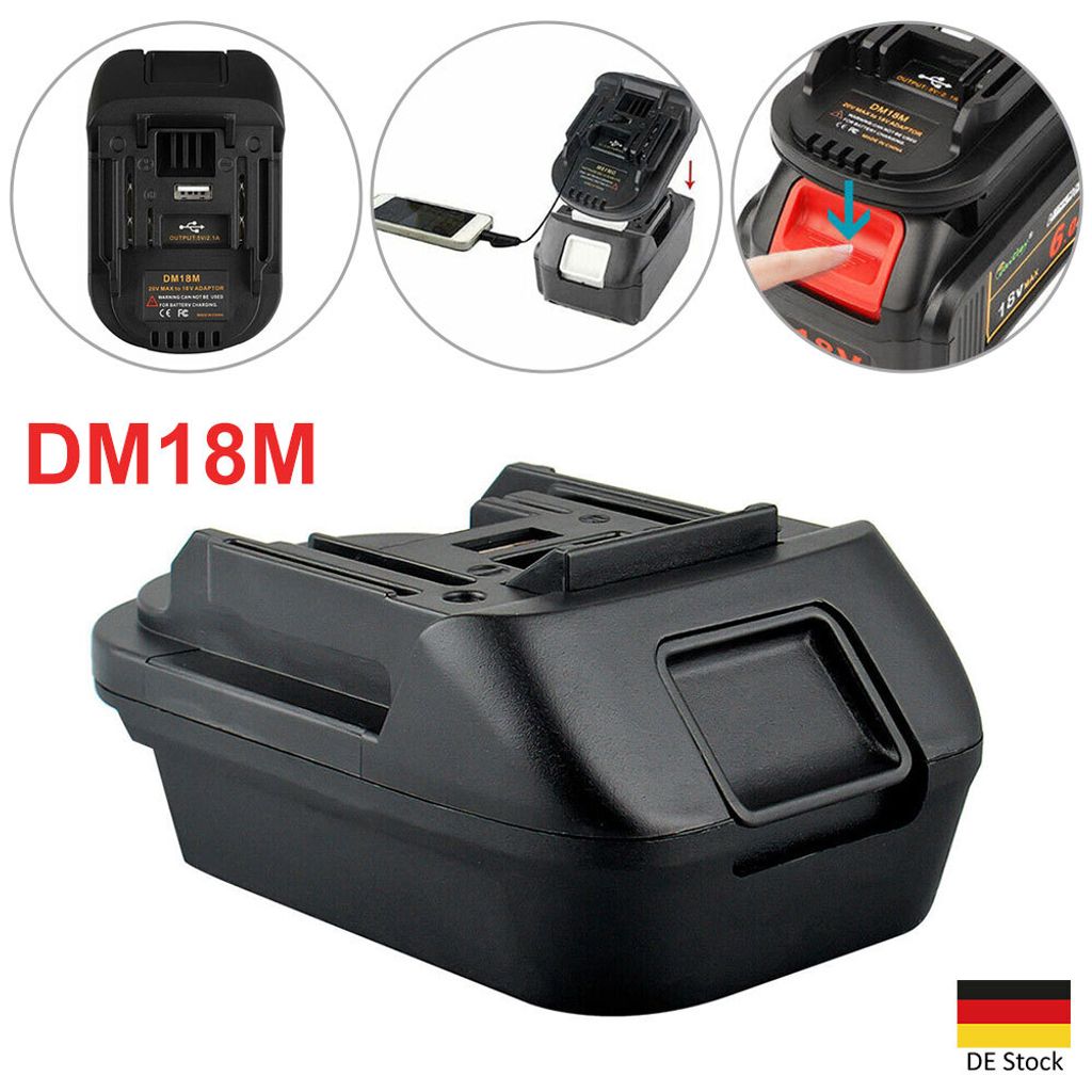 Akku Adapter für Milwaukee/Dewalt 18V Akkus,um Geräte von Makita 18V zu treiben