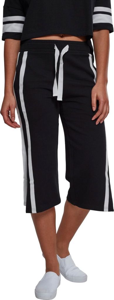 Urban Classics Ladies - Taped Terry Culotte Hose schwarz - S