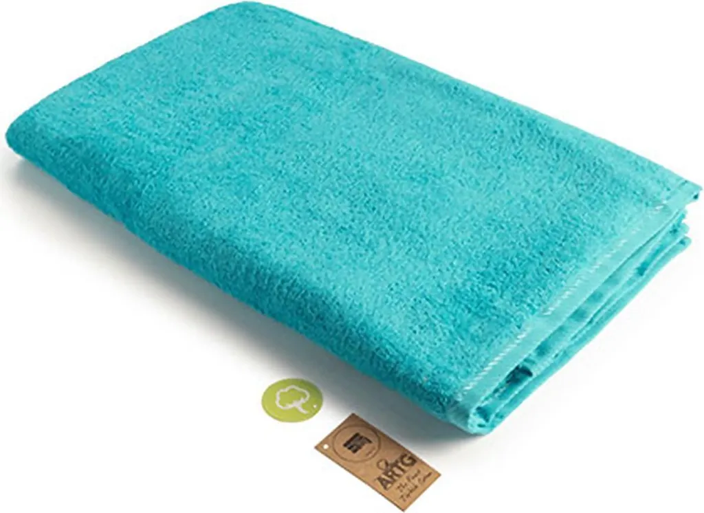 Serviette de bain 100x210 cm Aqua Blue en coton doux Oeko-Tex A&R 007.50
