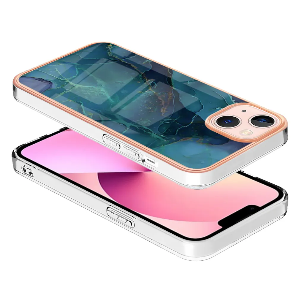 Cover iPhone 14 Plus a Prova di Bambino | Verde Fantasia Antiurto - 3