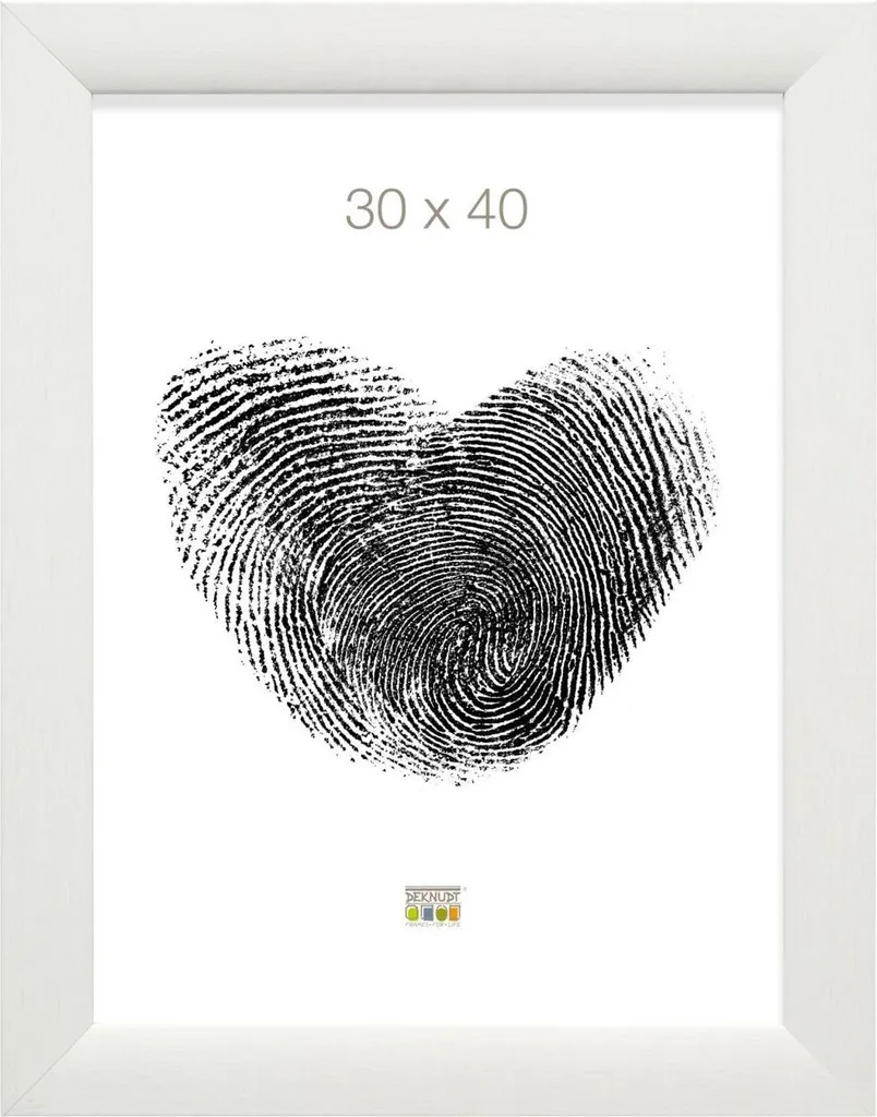 Cornice in Legno S53G Bianco 30x40: Cornice Regalo per Momenti Unici