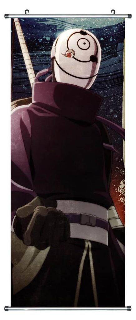 Großes Naruto Rollbild / Kakemono aus Stoff | Poster 100x40cm | Motiv: Obito Uchiha / Tobi