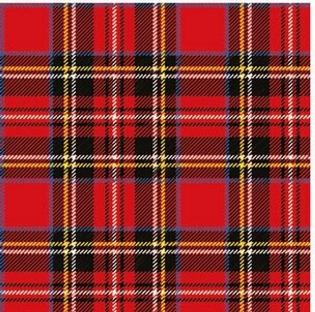 20 kleine Cocktailservietten Scottish red - Schottisches Produktbild 