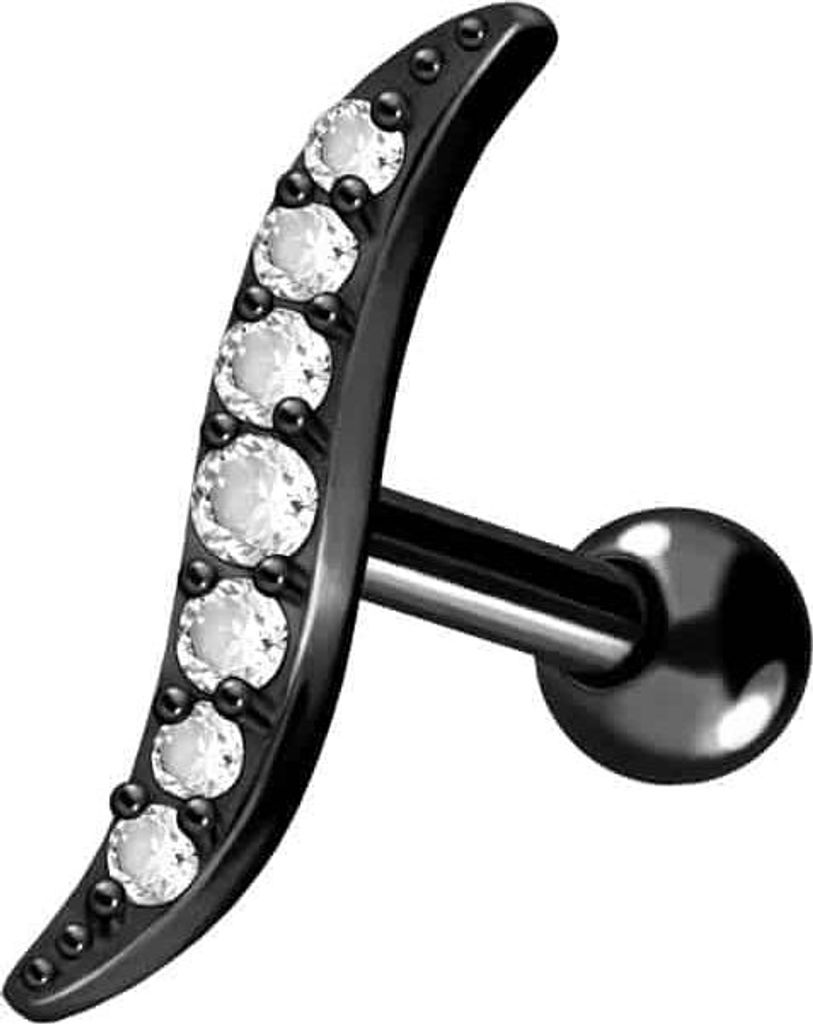 Ohrpiercing Titan Ohrpiercing EINGEFASSTE KRISTALLE