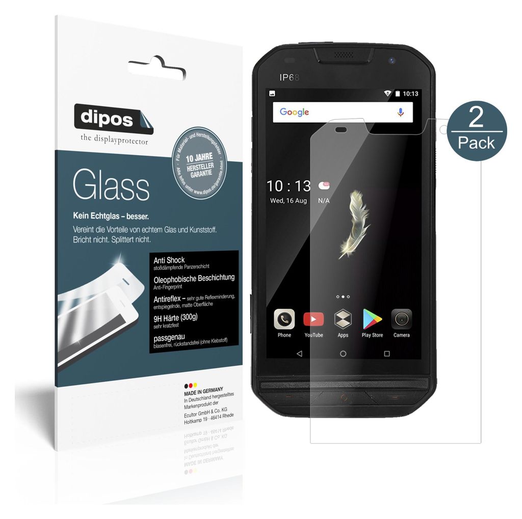 2x Schutzfolie für Doogee S30 matt - Anti-Shock 9H Folie Glass Displayfolie