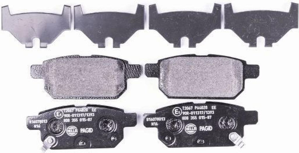 Bremsbelagsatz Scheiben mit Verschleißwarnung 14,3 mm HELLA für u.a. SUZUKI SX4