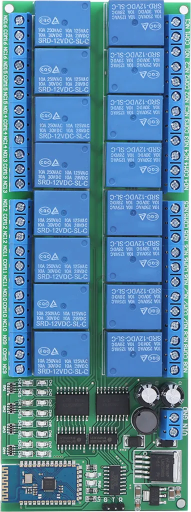 Module de relais Bluetooth 12V carte de commutation 16 voies Android