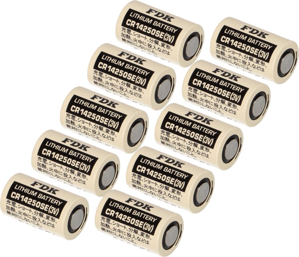 10x FDK Batteria al litio 3V CR 14250SE 1/2AA - Cella Immagine del prodotto 