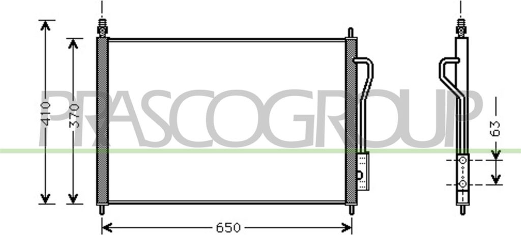 PRASCO FD420C001 Kondensator Klimaanlage Klimakondensator für FORD FOCUS (DAW, DBW)