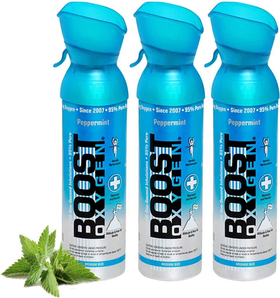 Boost Oxygen 15 Litri Ossigeno al 95% Menta - Energia e Detox Mentale