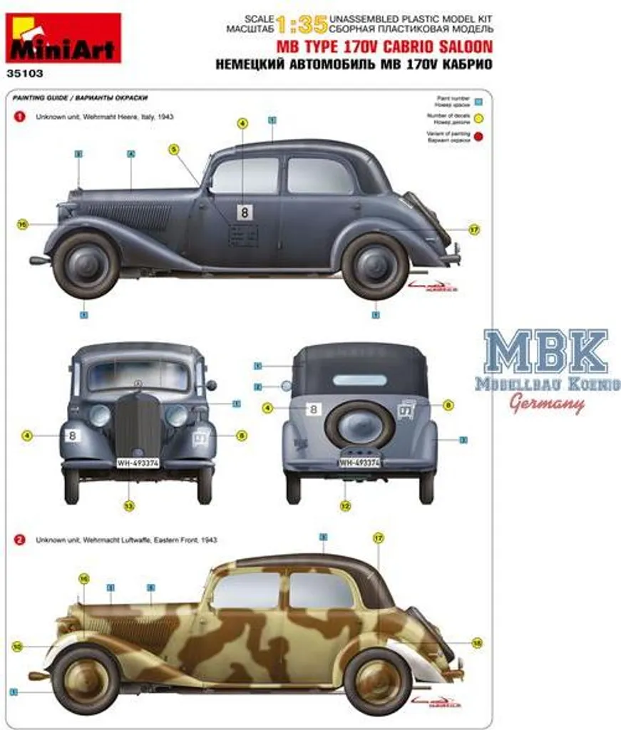 Kit MiniArt MB Type 170V : Maquette Haute Précision sans Défauts - 2